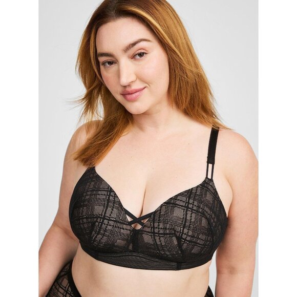 Torrid 40DDD Black Wire Free Push Up Bra 360 Back Smoothing Padded - Picture 1 of 6